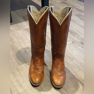 Dingo tan leather western cowboy boot size 7.5